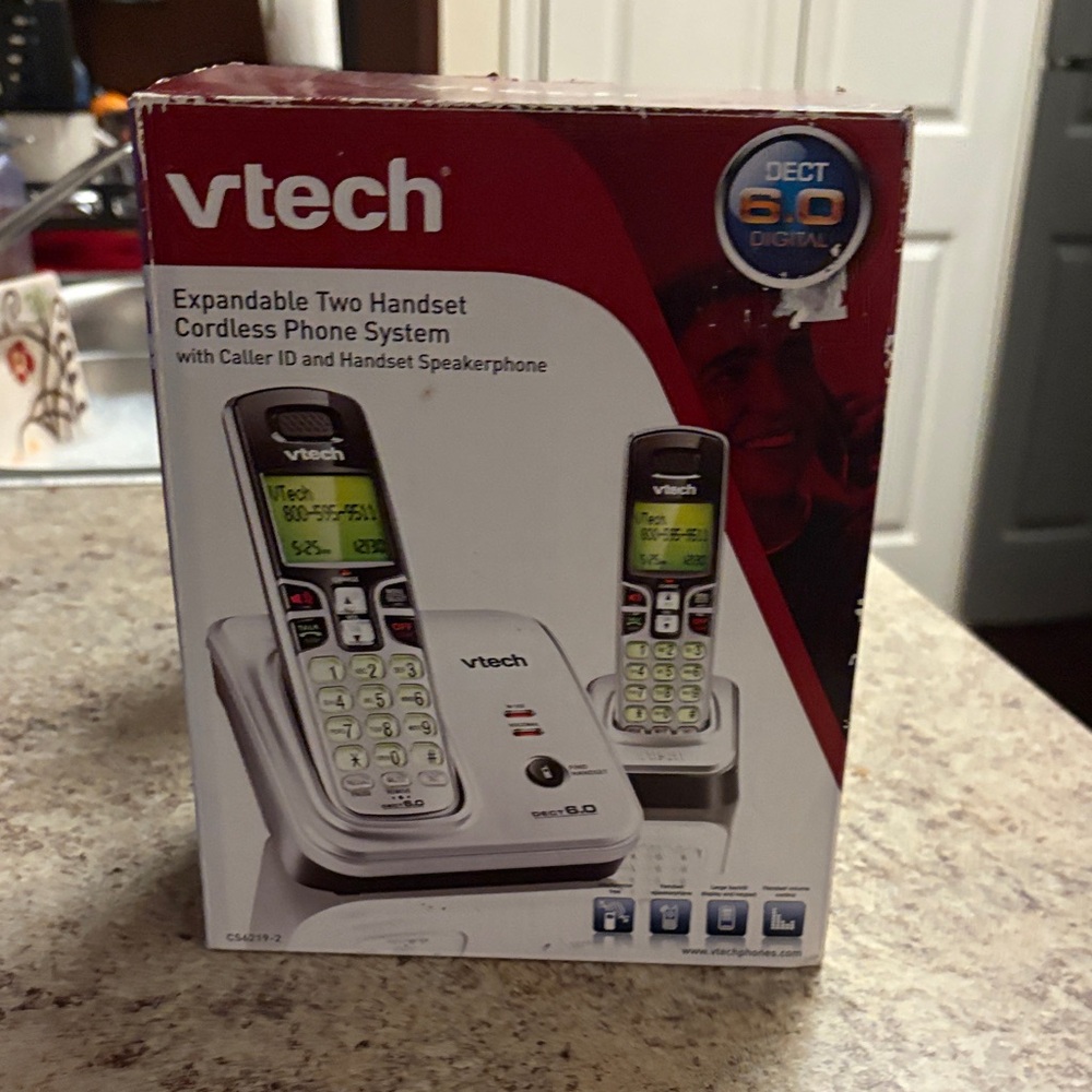 VTech Expandable Cordless Phone System - Silver and Black